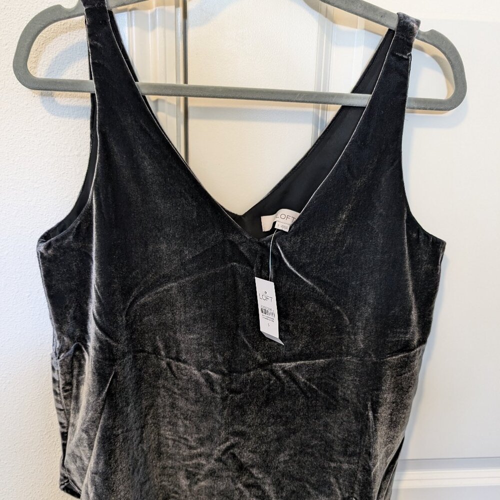 Black Velvet LOFT Tank Top (Size S)